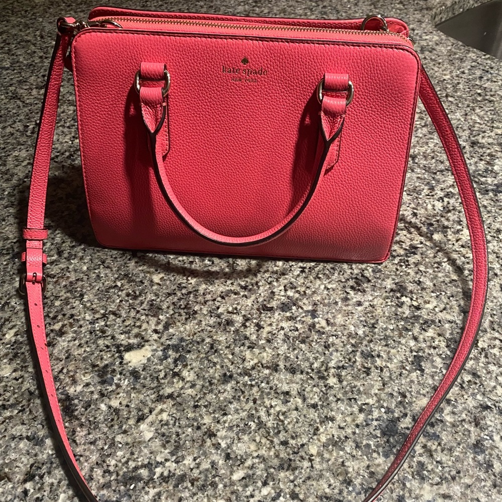 Kate Spade coral satchel purse
